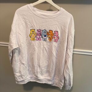 Care Bears Embroidered Sweatshirt White | XL (16–18) with Grumpy Bear on Back